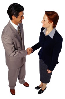 岳女士与邓先生双手握在了一起(模拟图)